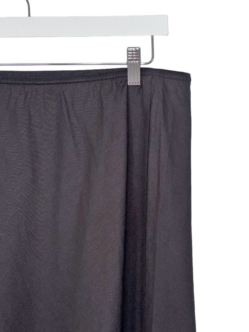 Uniqlo Black Linen Blend A-Line Midi Skirt - Size XL